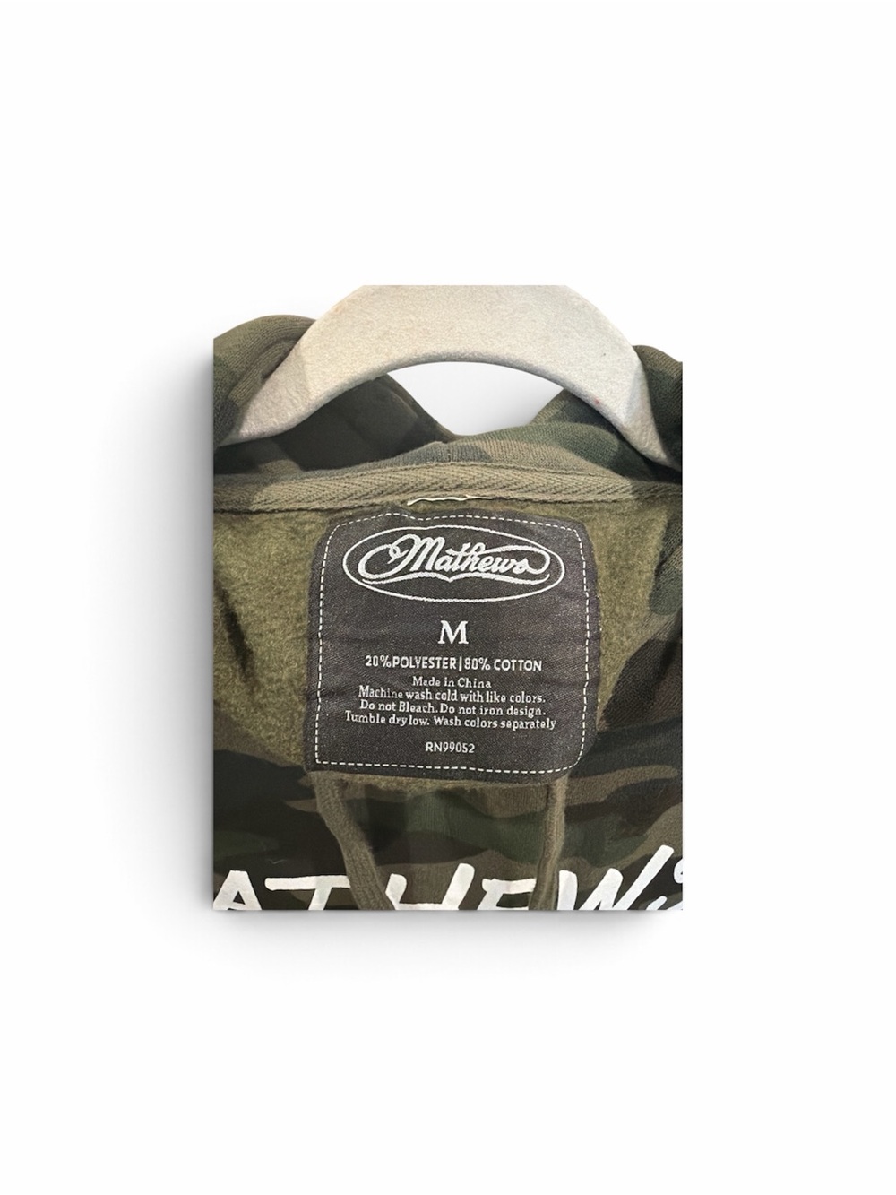 Men's Camo Pullover Hoodie - Olive Green